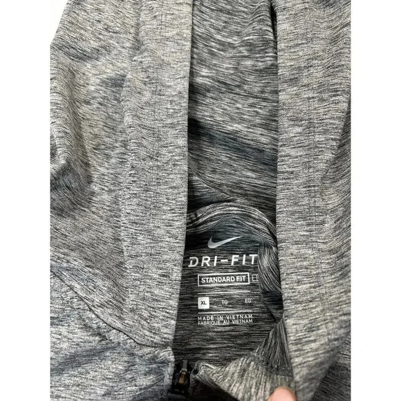 Nike Jacket Mens XL Heather Grey Full Zip Hooded Pockets Athletic Standard Fit - Picture 4 of 7